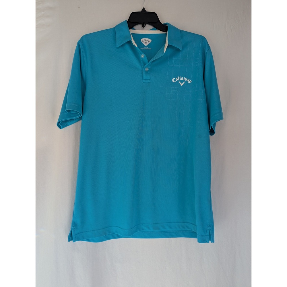 Callaway Shirt Short Sleeve Men's XL Polo Golf Shirt Teal/ Turquoise Golf